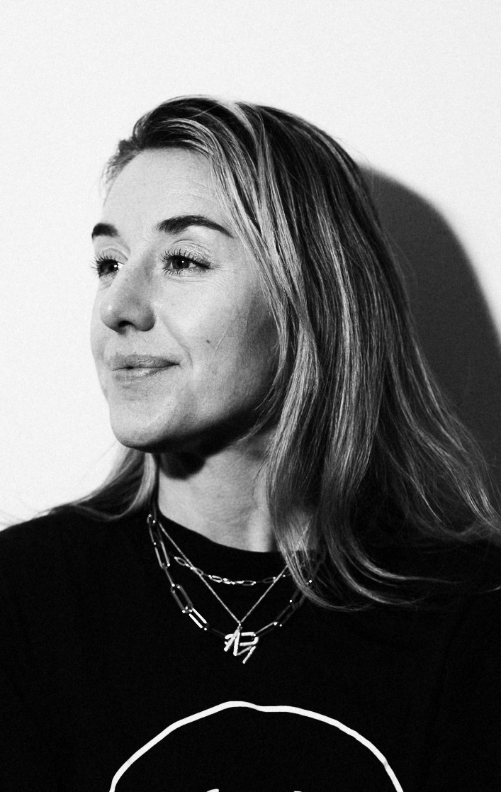 Moa Bernhardsson, black and white portrait